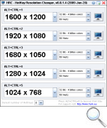 HRC HotKey Resolution Changer HRC HotKey Resolution Changer 091025 HCR Screenshot1 small