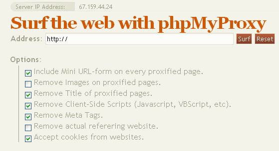 php proxy website